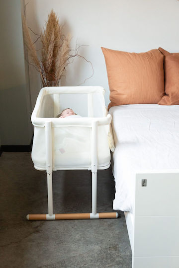 Childhome Люлка Evolux с Матрак и Странично Отваряне Natural White