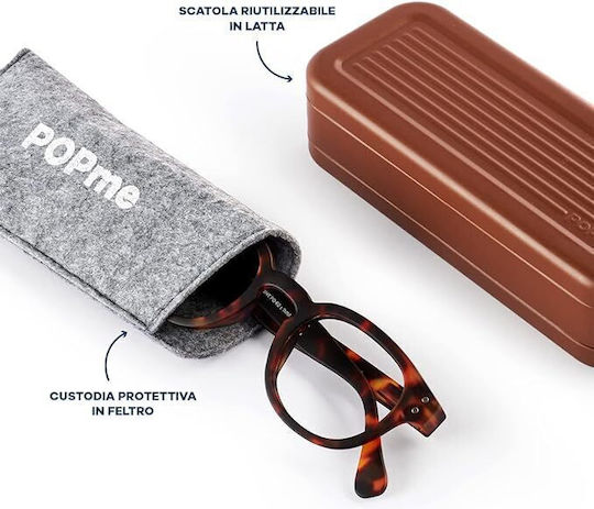 PopMe Reading Glasses +3.00 Tortoise