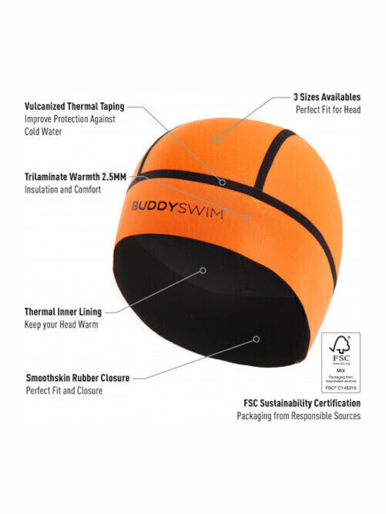 Buddyswim Trilaminate Warmth 2.5mm Scufă De Înot Pentru Adulți Portocalie Buddyswim Trilaminate Warmth 2.5mm Scufă De Înot Pentru Adulți Portocalie