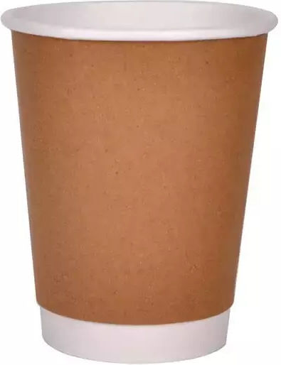 Ecocraft Einwegbecher Papier Doppelwandig Braun 240ml 25Stück
