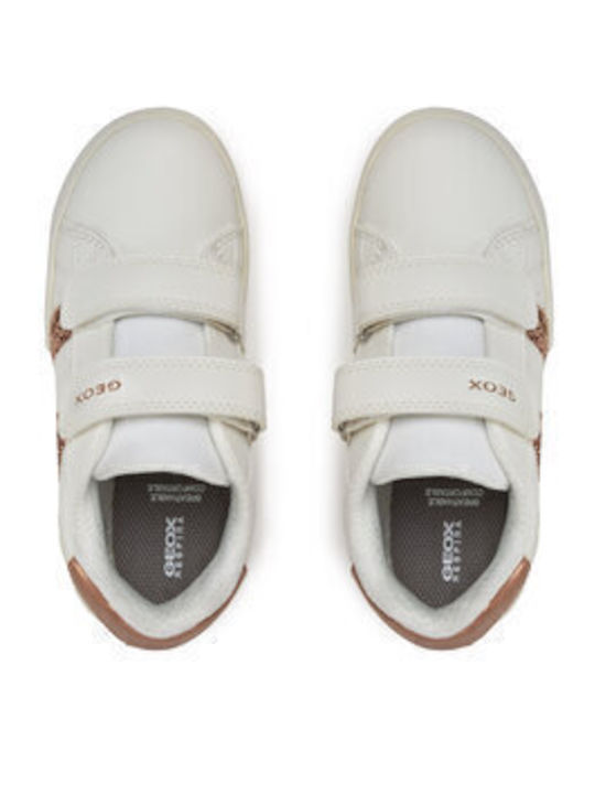 J ECLYPER Παιδικά Sneakers Ανατομικά με Σκρατς Λευκά
