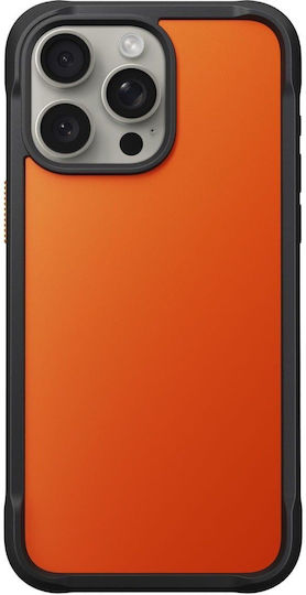 Nomad Back Cover Σιλικόνης με Λουράκι Πορτοκαλί (iPhone 15 Pro Max)