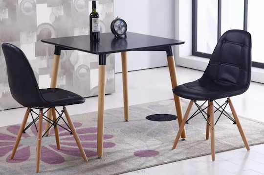 Fiorino Square Table Kitchen Wooden Mauro 80x80x74cm