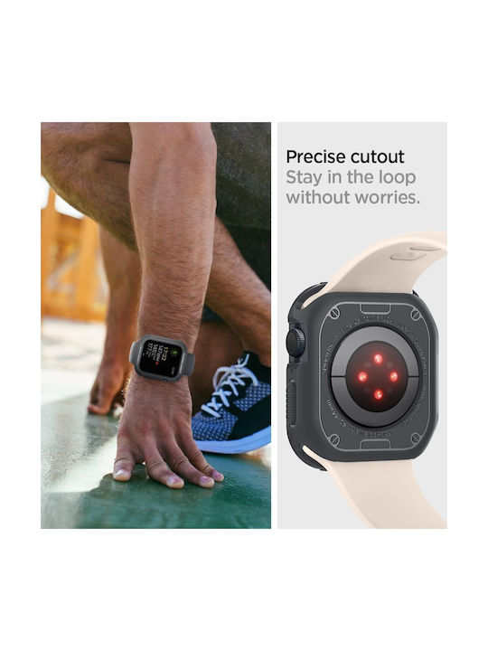 Spigen Rugged Armor Θήκη Σιλικόνης σε Γκρι χρώμα για Apple Watch 4 / 5 / 6 / 7 / 8 / 9 / SE (44 / 45 MM) Spigen Rugged Armor Θήκη Σιλικόνης σε Γκρι χρώμα για Apple Watch 4 / 5 / 6 / 7 / 8 / 9 / SE (44 / 45 MM)