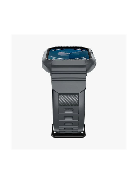 Spigen Rugged Armor ”pro” Silicone Case in Gray color for Apple Watch 4 / 5 / 6 / 7 / 8 / 9 / SE.