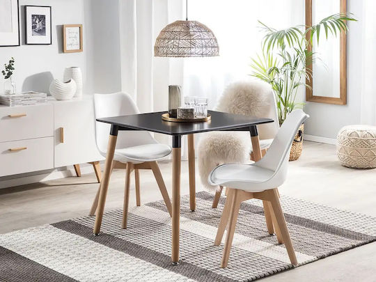 Fiorino Square Table Kitchen Wooden Mauro 80x80x74cm