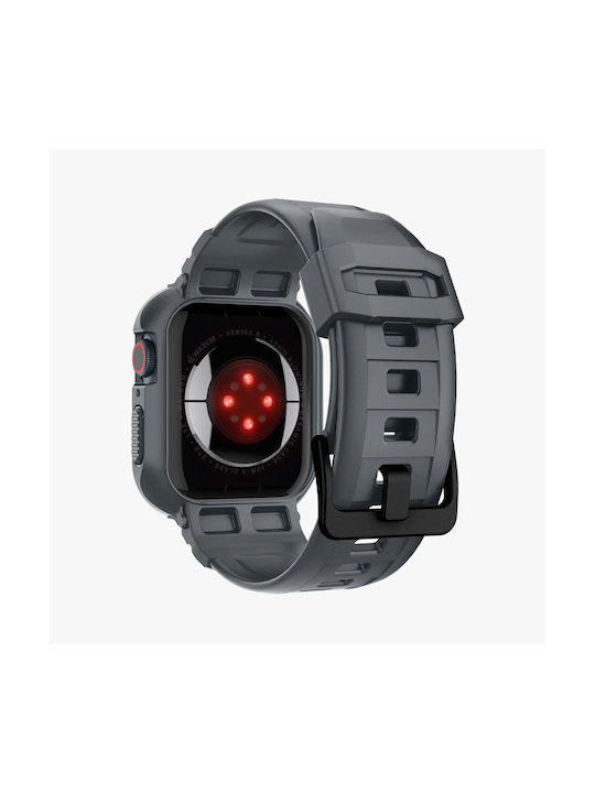 Spigen Rugged Armor ”pro” Silicone Case in Gray color for Apple Watch 4 / 5 / 6 / 7 / 8 / 9 / SE.