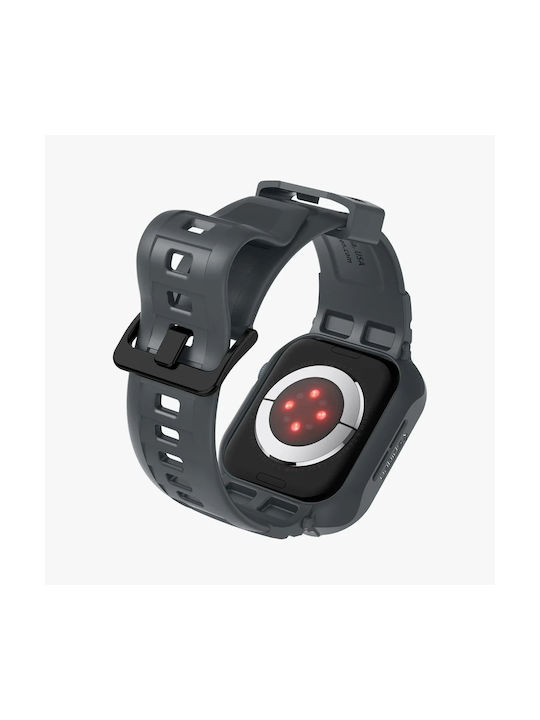 Spigen Rugged Armor ”pro” Silicone Case in Gray color for Apple Watch 4 / 5 / 6 / 7 / 8 / 9 / SE.