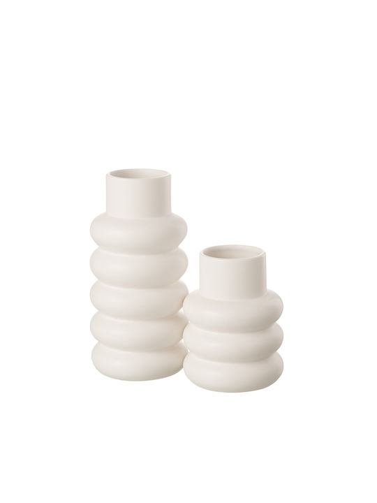 Decorative Vase Ceramic White 13x25cm 1pcs