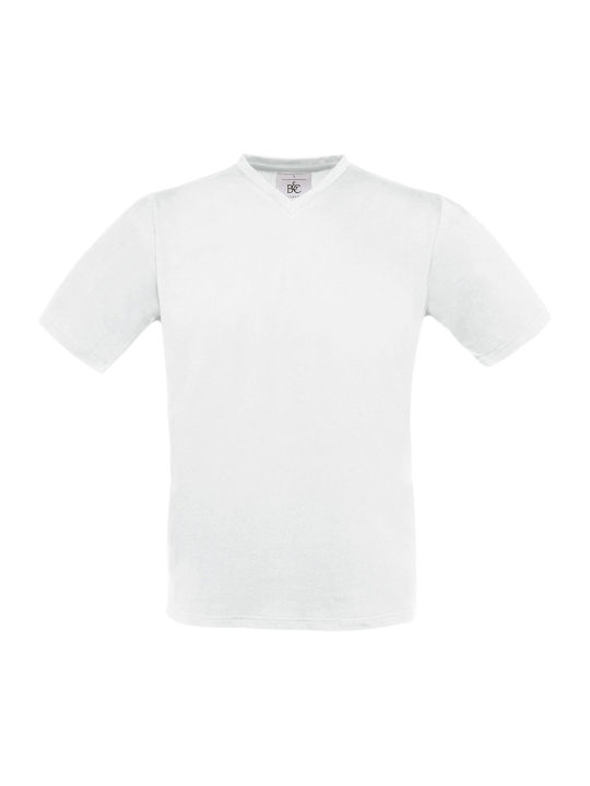 B&C Exact Men's Short Sleeve Promotional T-Shirt White