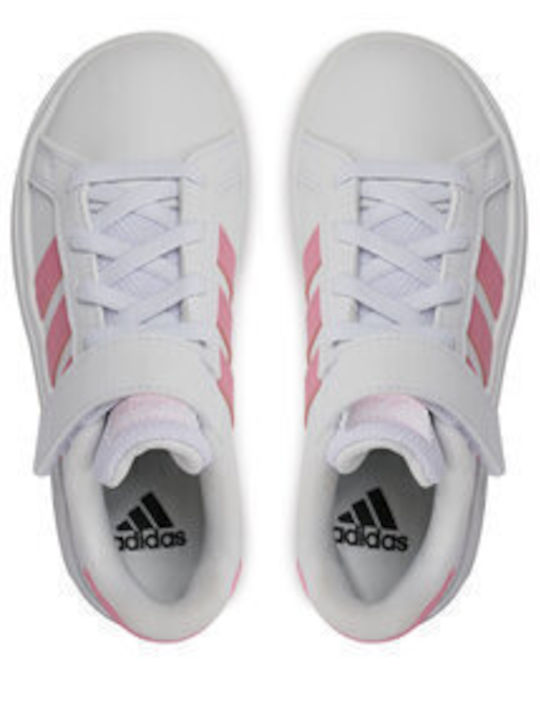 Grand Court 2.0 EL K Kids Sneakers with Hook & Loop Closure White