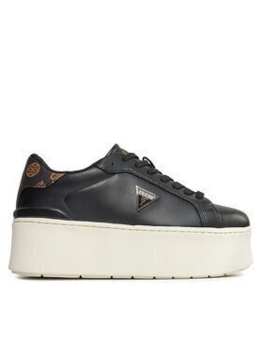 Guess Ele12 Γυναικεία Flatforms Sneakers Μαύρο