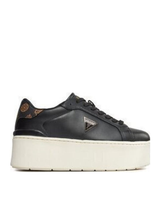 Ele12 Γυναικεία Flatforms Sneakers Μαύρο