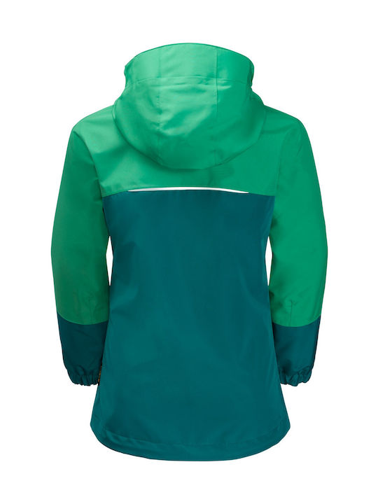 Jack Wolfskin Kinderjacke mit Kapuze Grün