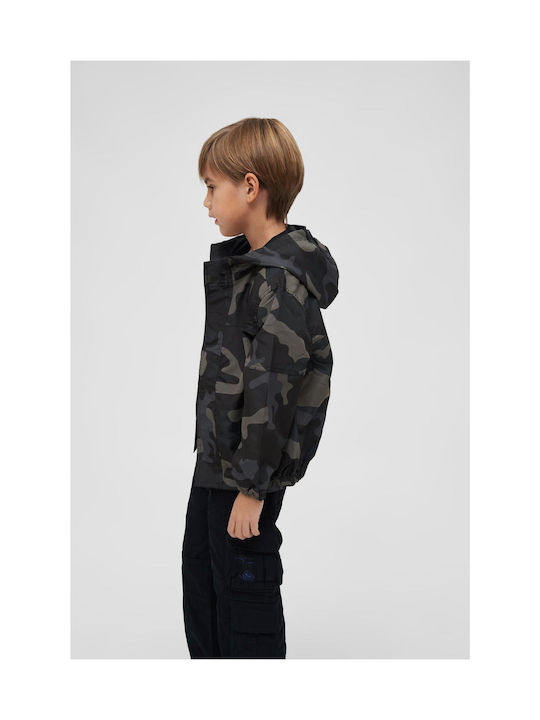 Brandit Kids Casual Jacket Windproof with Hood Dark Camo