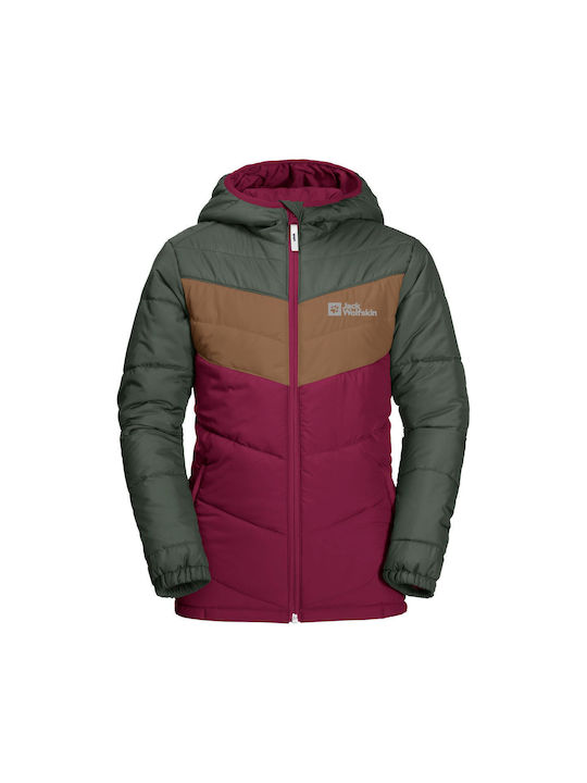 Jack Wolfskin Kids Casual Jacket with Hood dark ruby