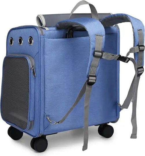 4 Dog/Cat Carrying Blue Trolley for 9kg Pets L41xW30xH43cm