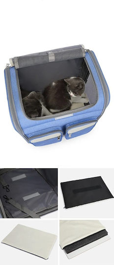 4 Dog/Cat Carrying Blue Trolley for 9kg Pets L41xW30xH43cm
