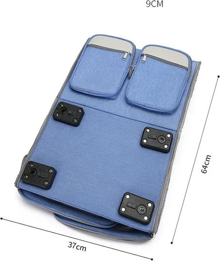 4 Dog/Cat Carrying Blue Trolley for 9kg Pets L41xW30xH43cm