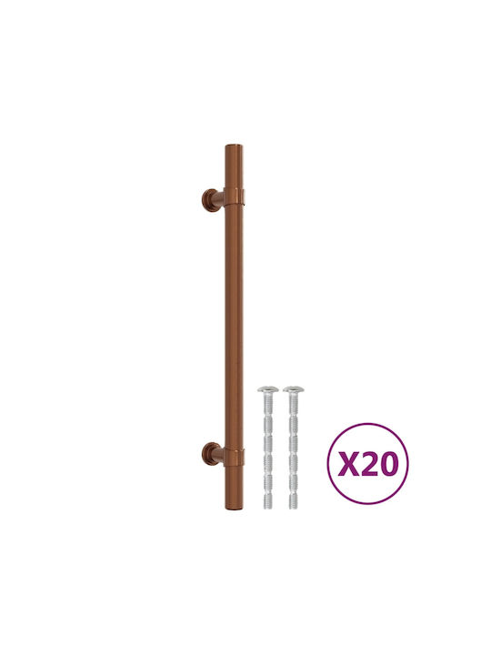 vidaXL Antic Grip Mobilier din Metal în Culoare Bronz cu Distanța între Centre 160mm 3203702 20buc