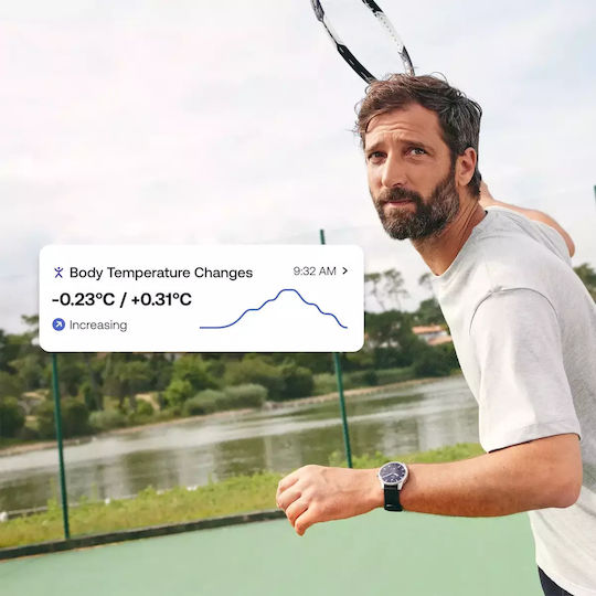 Withings ScanWatch 2 Stainless Steel 42mm Αδιάβροχο με Παλμογράφο (Μαύρο)