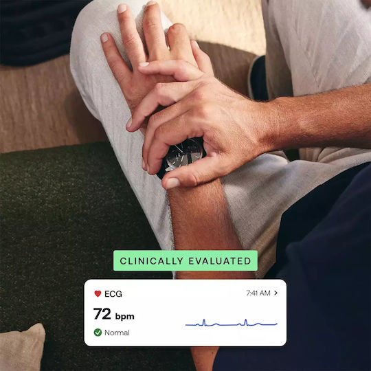 Withings ScanWatch 2 Stainless Steel 42mm Αδιάβροχο με Παλμογράφο (Μαύρο)