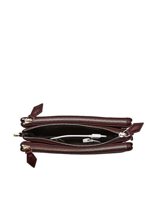 Leather Women's Bag Shoulder Burgundy