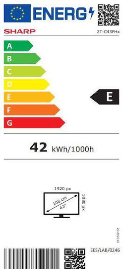 Sharp Smart Τηλεόραση 43" Full HD LED 43FH2EA (2023)