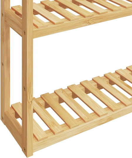 vidaXL Rafturi de baie Raft Baie Lemn 60x15x54cm Albastră