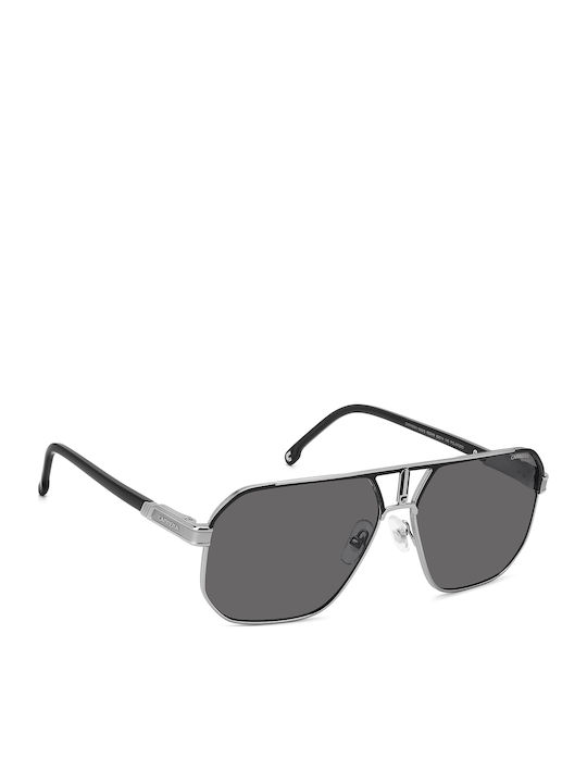 Carrera Men's Sunglasses with Grey Metallic Frame and Grey Polarized Lens 1062/S RZZ/M9