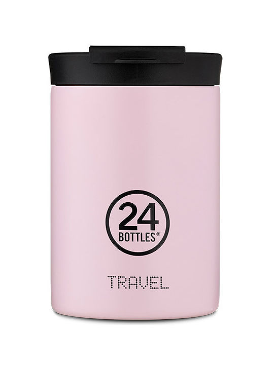 24Bottles Travel Tumbler Δοχείο Φαγητού Inox Θερμός Ροζ 350ml
