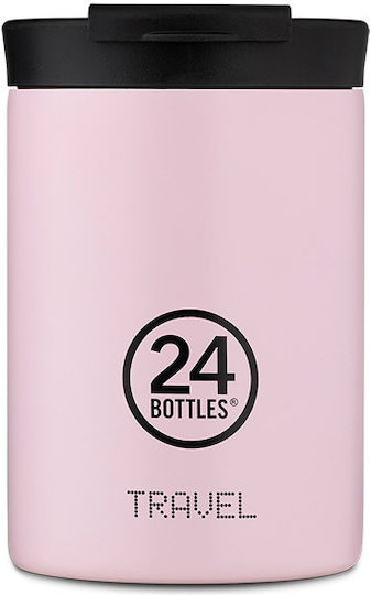 24Bottles Travel Tumbler Кутия за обяд Термос Inox Розов 350мл 1бр