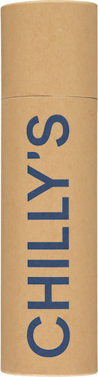 Chilly's Original All Matte Monochrome Bottle Thermos Stainless Steel BPA Free 750ml Blue All Matte