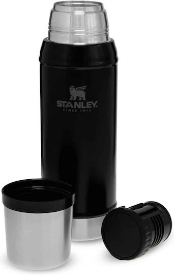 Stanley Classic Legendary Bottle Thermos Stainless Steel BPA Free 750ml Matte Black Pebble with Cap-Cup