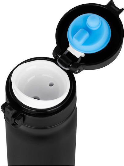 N'Oveen Bottle Thermos Stainless Steel 400ml Black with Mouthpiece