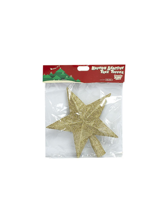 Hanging Star Gold with Glitter