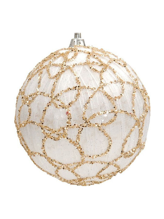 Lianos Weihnachtshänger Kugel Ornament Plastik Weiß