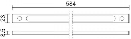 Spot Light Commercial Linear LED Ceiling Light 8W Natural White IP20 L58.4xD8.5xH2.3cm