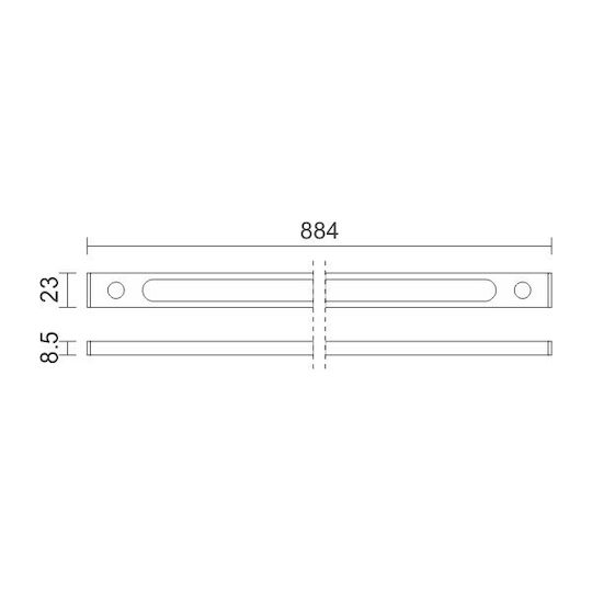 Spot Light Commercial Linear LED Ceiling Light 12W Natural White IP20 L88.4xD2.3cm