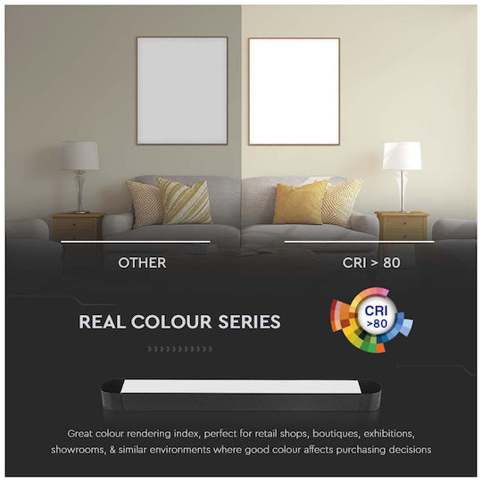 V-TAC LED Γραμμικό Φωτιστικό Οροφής 18W Ψυχρό Λευκό IP20 Μ38.5xΒ2.6xΥ2.4εκ.