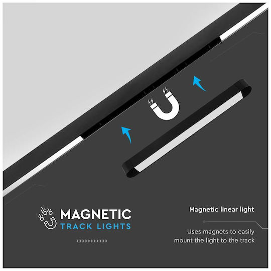 V-TAC LED Kommerzielle lineare Beleuchtung Leuchte Decke 14W Warmes Weiß IP20 B27.8xT2.6xH2.4cm