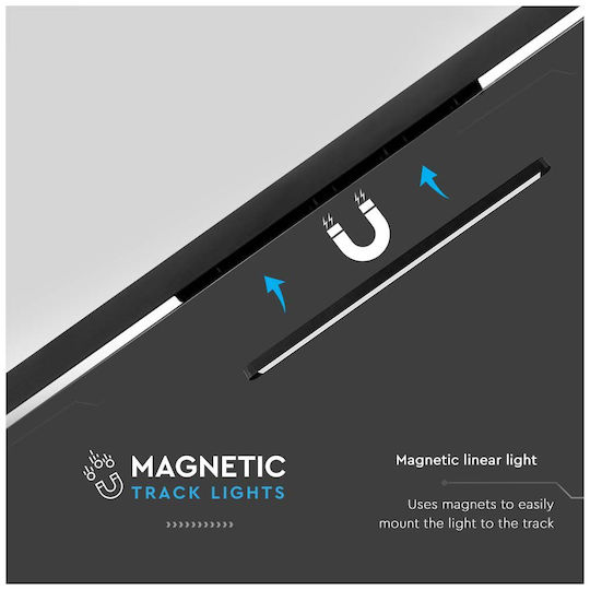 V-TAC LED Kommerzielle lineare Beleuchtung Leuchte Decke 22W Warmes Weiß IP20 B61.5xT2.6xH2.4cm