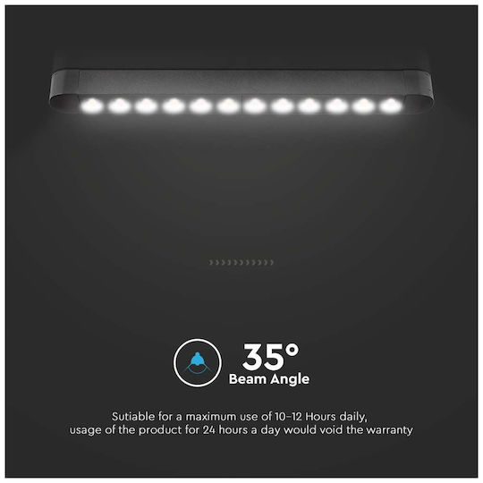 V-TAC LED Lumina liniară Lumină Plafon 12W Alb rece IP20 L27.3xL2.6xÎ2.4cm