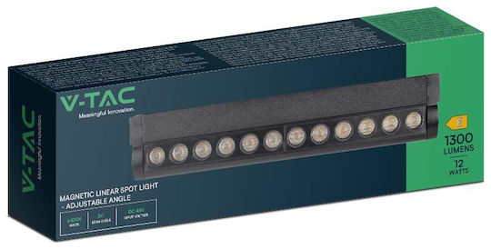 V-TAC LED Γραμμικό Φωτιστικό Οροφής 12W Ψυχρό Λευκό IP20 Μ26xΒ5.2xΥ3.3εκ.
