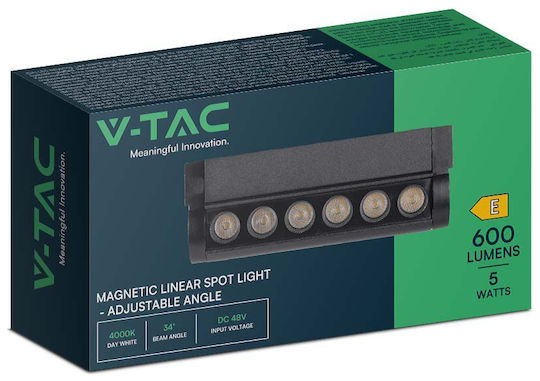 V-TAC Commercial Linear LED Ceiling Light 5W Natural White IP20 L14.5xD5.2xH3.3cm