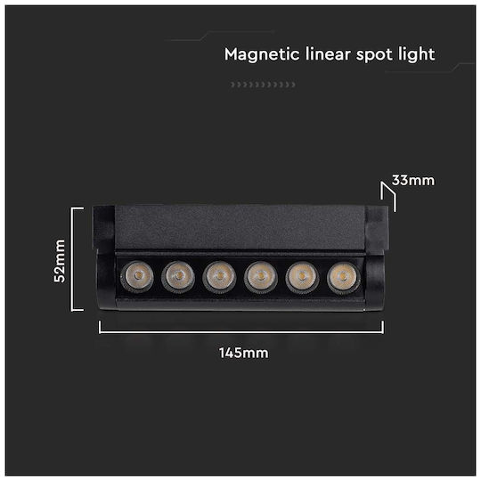 V-TAC LED Γραμμικό Φωτιστικό Οροφής 5W Ψυχρό Λευκό IP20 Μ14.5xΒ5.2xΥ3.3εκ.