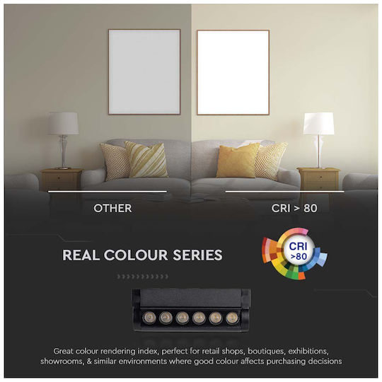 V-TAC LED Γραμμικό Φωτιστικό Οροφής 5W Ψυχρό Λευκό IP20 Μ14.5xΒ5.2xΥ3.3εκ.