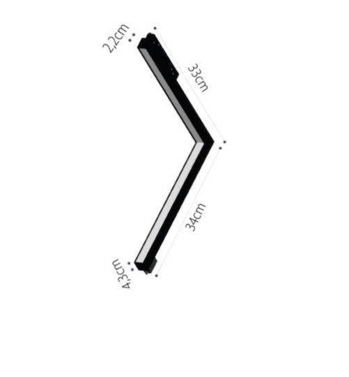 Inlight LED Γραμμικό Φωτιστικό Τοίχου 24W Θερμό Λευκό 30εκ.