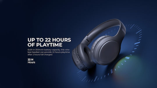 Havit H633BT Ασύρματα / Ενσύρματα Over Ear Ακουστικά με 22 ώρες Λειτουργίας Ροζ