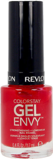 Revlon Colorstay Gel Envy Glossy Βερνίκι Νυχιών Μακράς Διαρκείας 550 All On Red 11.7ml